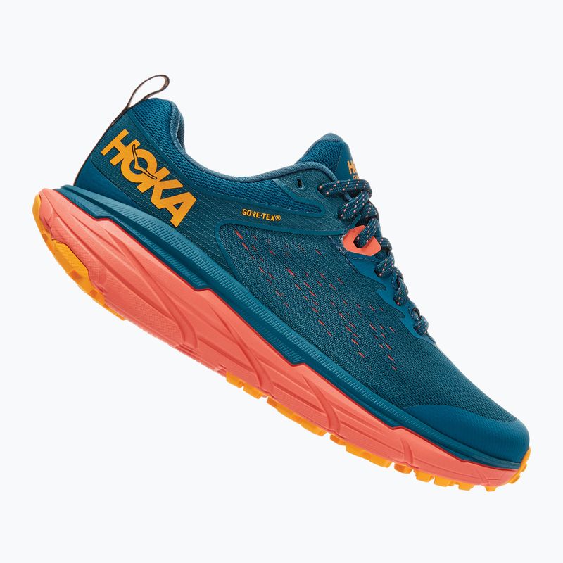 Scarpe da corsa da donna HOKA Challenger ATR 6 GTX blu/corallo camelia 7