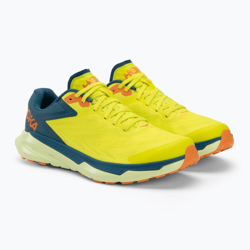 HOKA scarpe da corsa da uomo Zinal evening primrose/blue coral 4