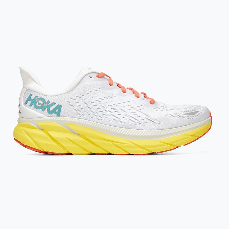 Scarpe da corsa da uomo HOKA Clifton 8 Wide blanc de blanc/illuminante 11