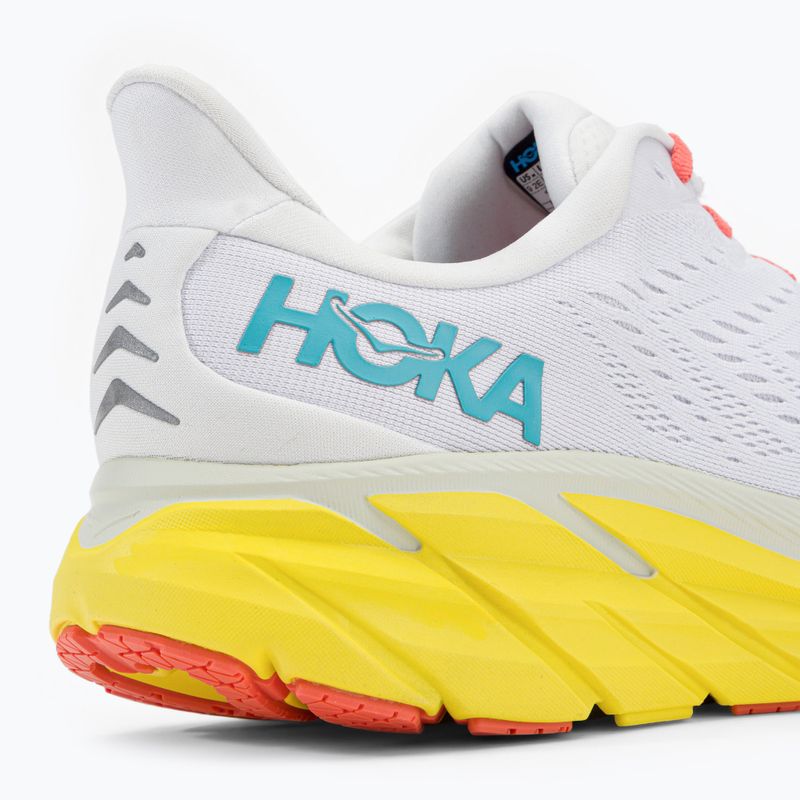 Scarpe da corsa da uomo HOKA Clifton 8 Wide blanc de blanc/illuminante 9