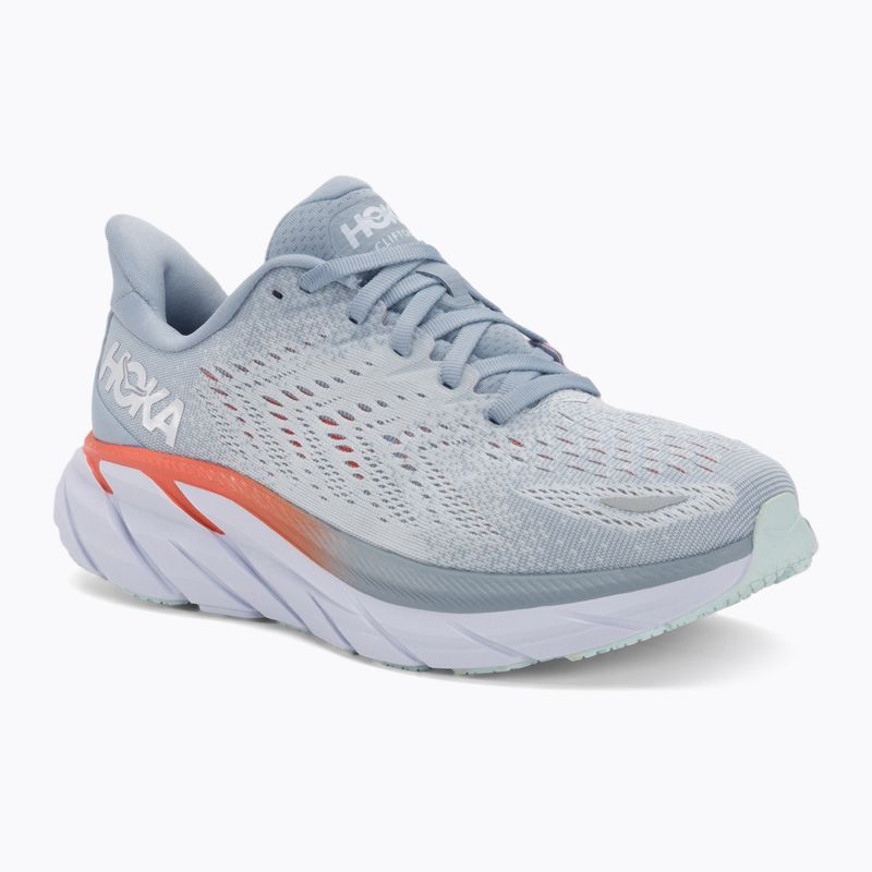 Scarpe da corsa da donna HOKA Clifton 8 Wide blu nebbia/plein air