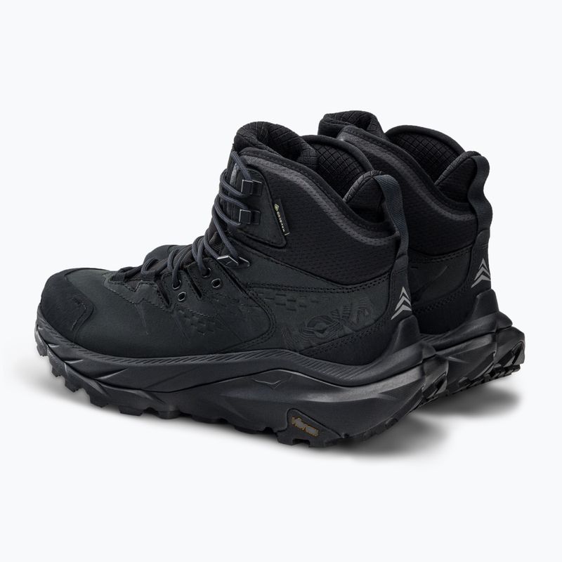 Scarpe da trekking da uomo HOKA Kaha 2 GTX nero/nero 3