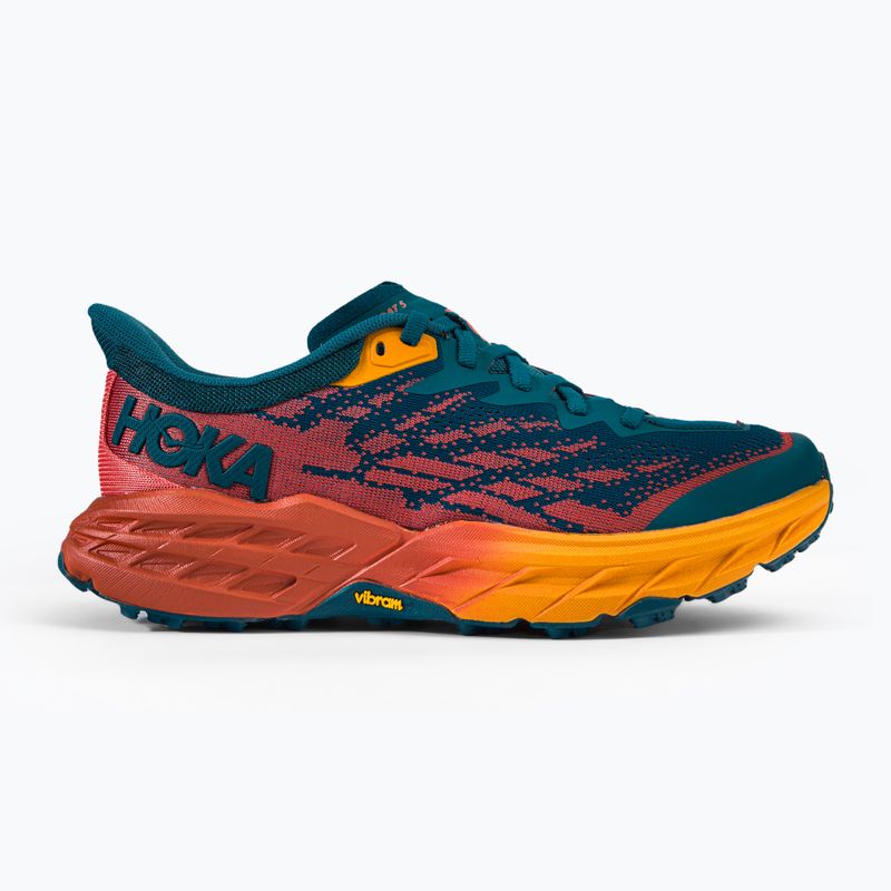 Scarpe da corsa da donna HOKA Speedgoat 5 blu corallo/camelia 2