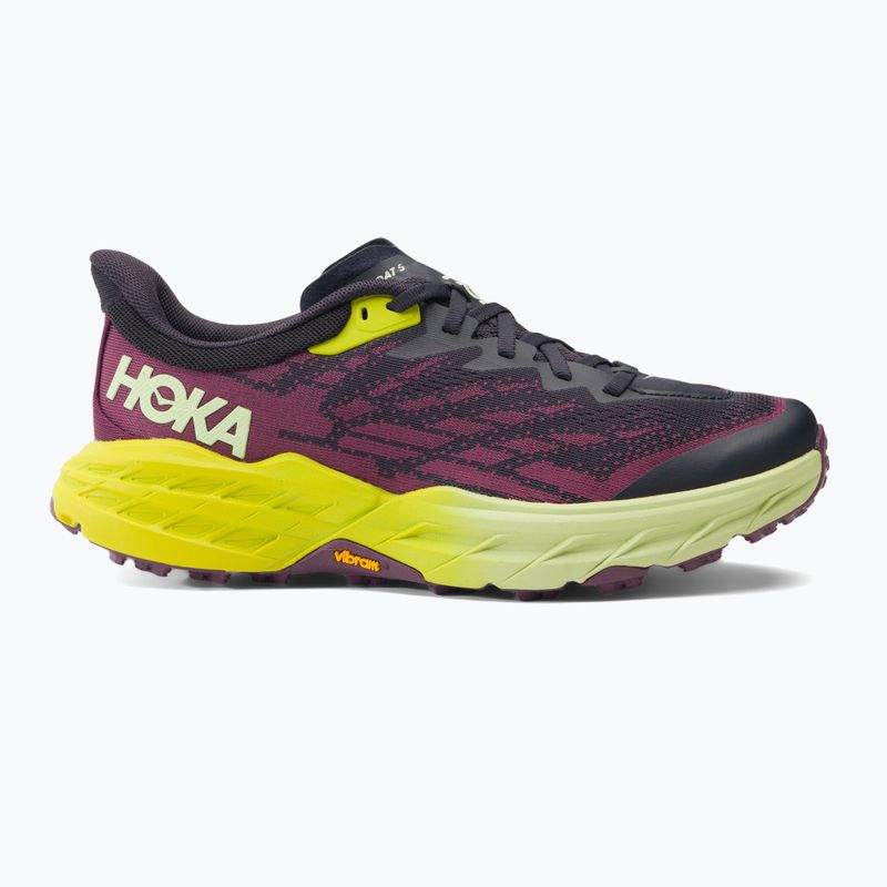 Scarpe da corsa da donna HOKA Speedgoat 5 blu grafite/sera primula 2