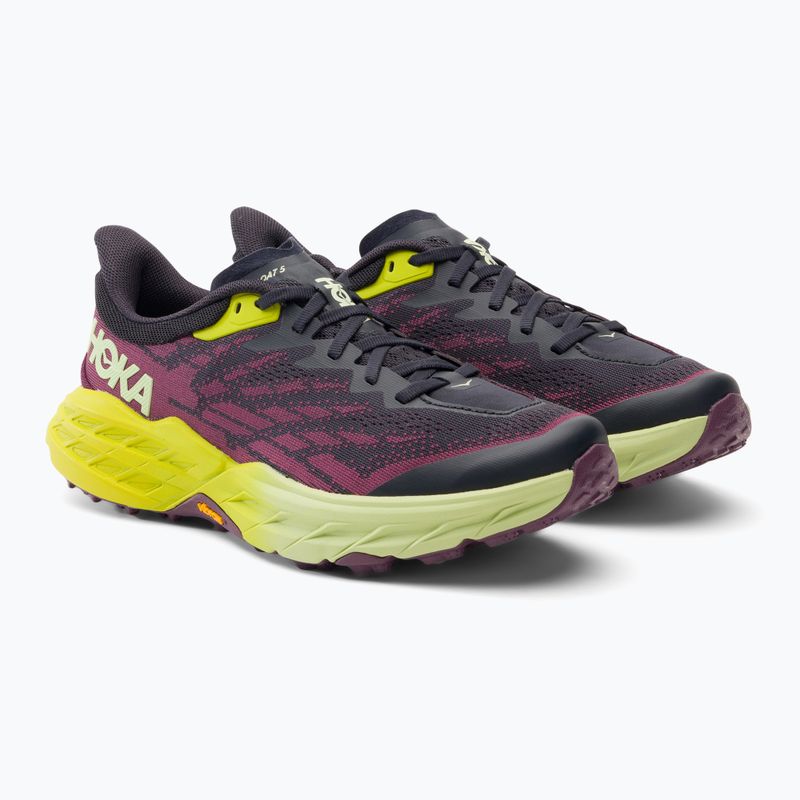 Scarpe da corsa da donna HOKA Speedgoat 5 blu grafite/sera primula 3