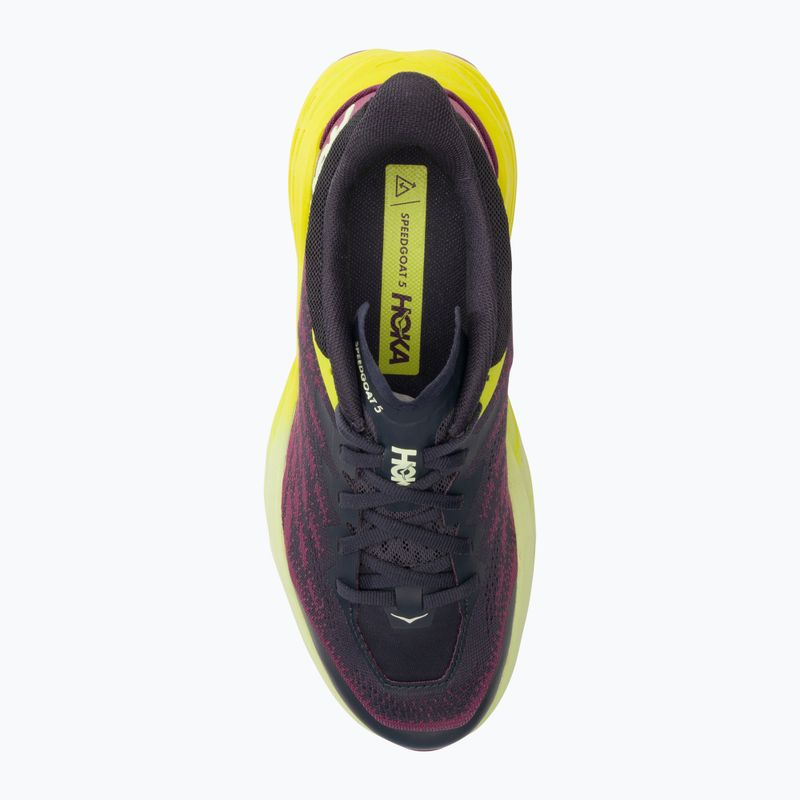 Scarpe da corsa da donna HOKA Speedgoat 5 blu grafite/sera primula 5