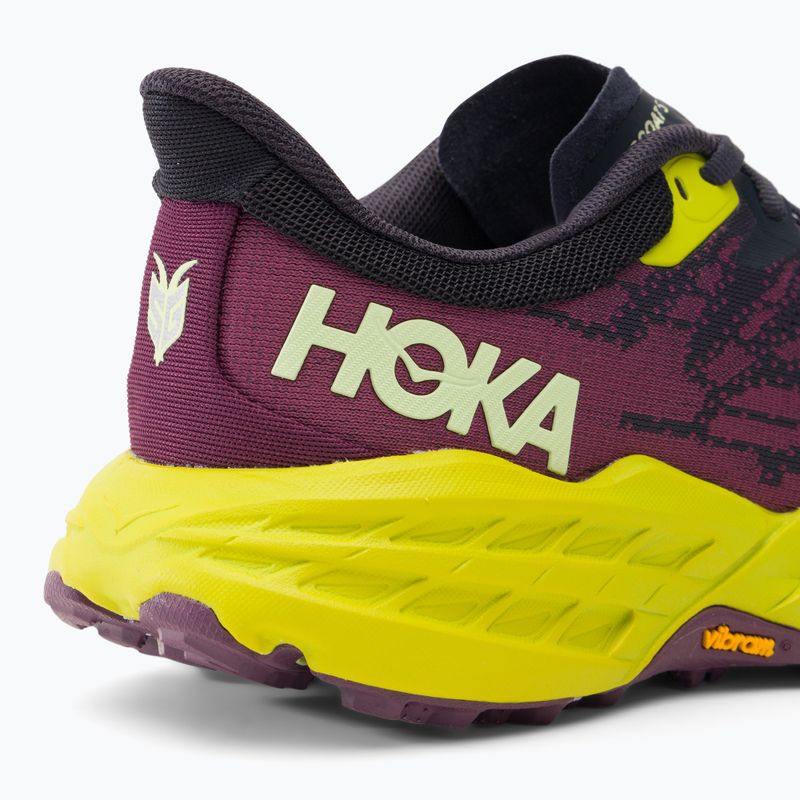 Scarpe da corsa da donna HOKA Speedgoat 5 blu grafite/sera primula 9