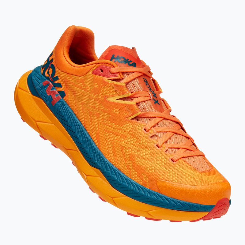 Scarpe da corsa da uomo HOKA Tecton X arancio cachi/giallo radiante 8