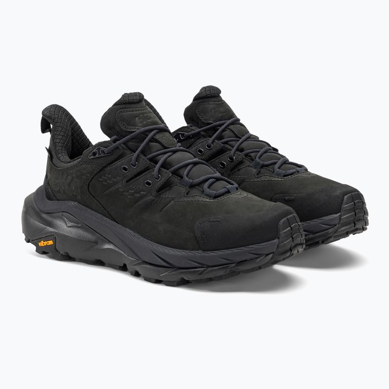 Scarpe da trekking da uomo HOKA Kaha 2 Low GTX nero/nero 4