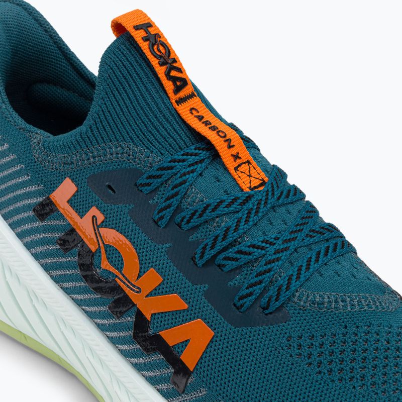 Scarpe da corsa da uomo HOKA Carbon X 3 blu corallo/nero 9