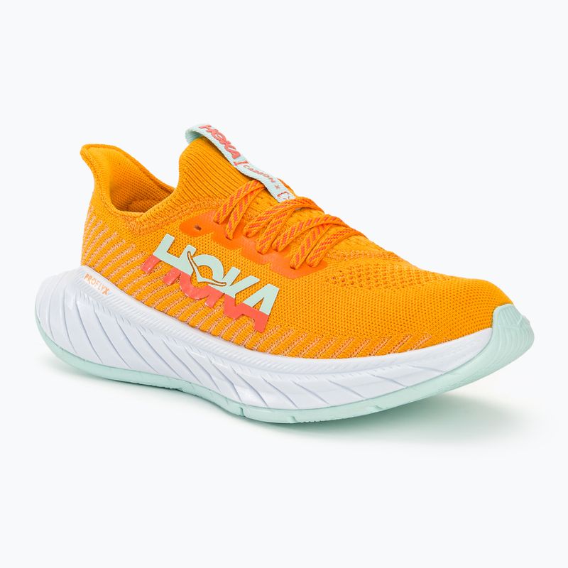 Scarpe da corsa da donna HOKA Carbon X 3 giallo radiante/camelia