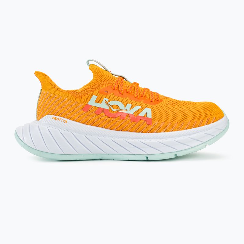 Scarpe da corsa da donna HOKA Carbon X 3 giallo radiante/camelia 3