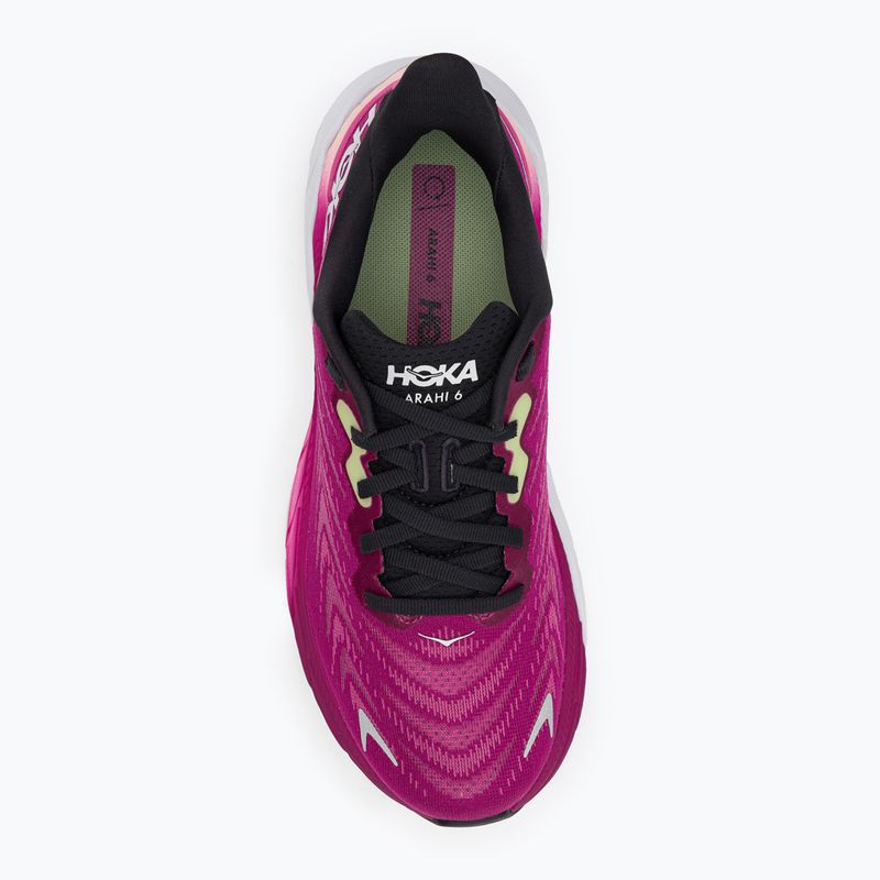 Scarpe da corsa da donna HOKA Arahi 6 festival fucsia/ibis rose 5