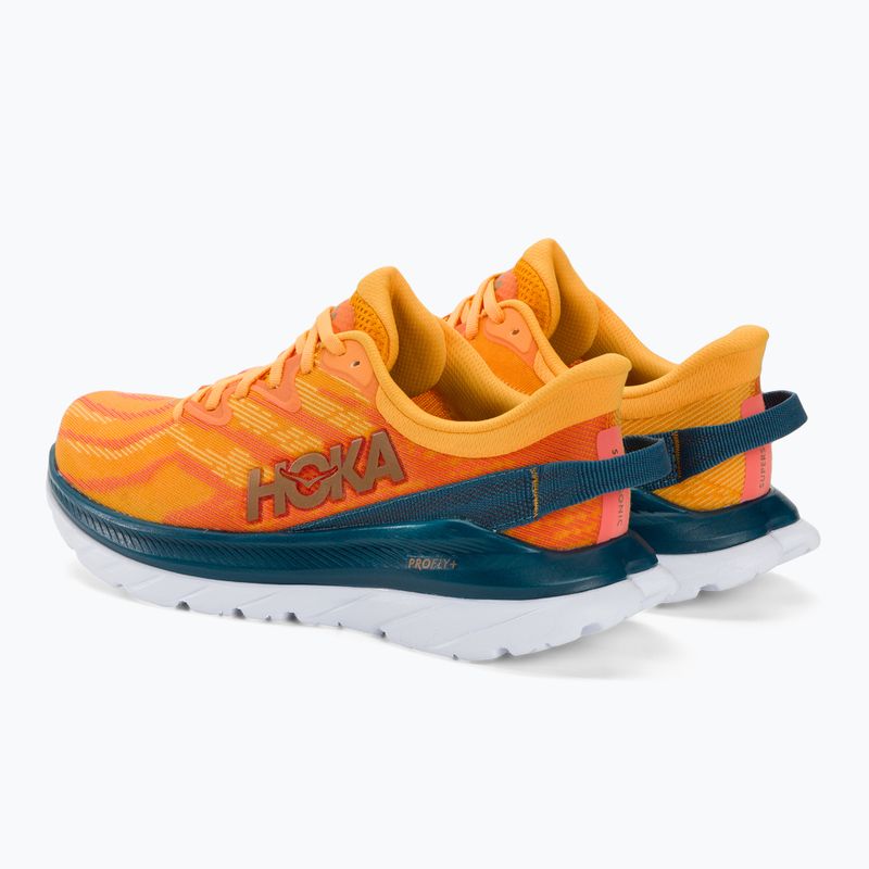 Scarpe da corsa da uomo HOKA Mach Supersonic giallo radiante/camelia 3