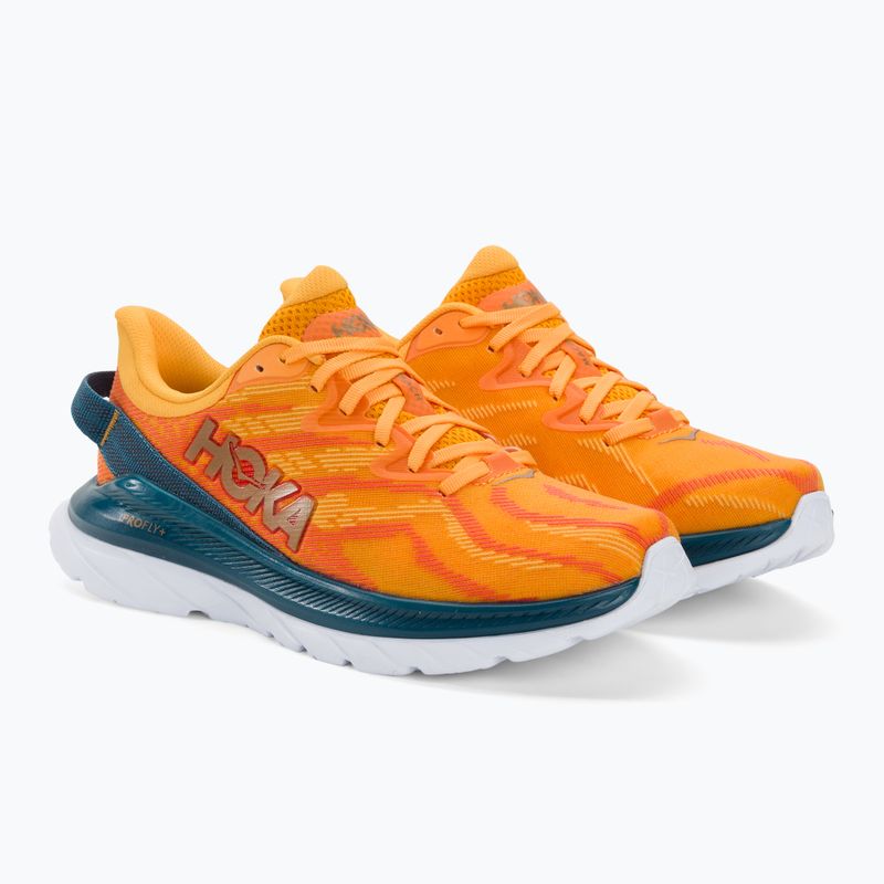 Scarpe da corsa da uomo HOKA Mach Supersonic giallo radiante/camelia 4