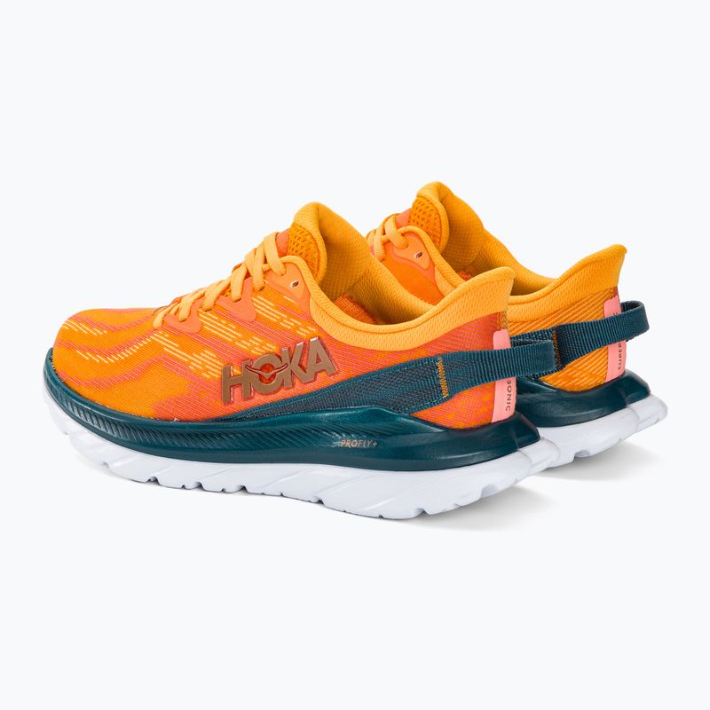 Scarpe da corsa da donna HOKA Mach Supersonic giallo radiante/camelia 3