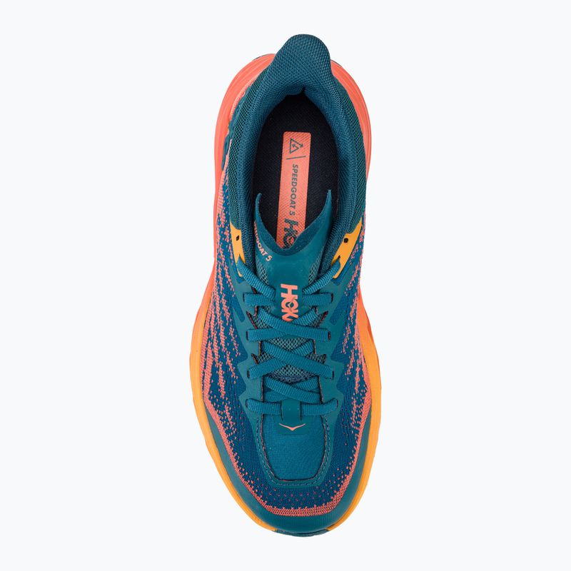 Scarpe da corsa da donna HOKA Speedgoat 5 Wide blu corallo/camelia 6