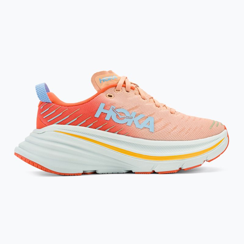 Scarpe da corsa da donna HOKA Bondi X caellia/peach parfait 3