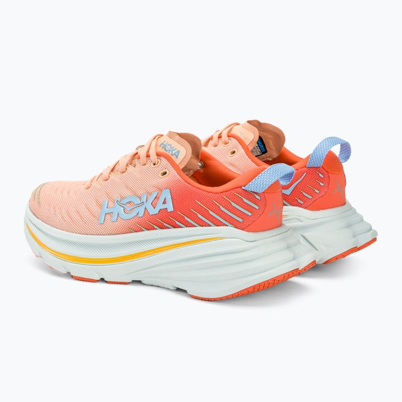 Scarpe da corsa da donna HOKA Bondi X caellia/peach parfait 4