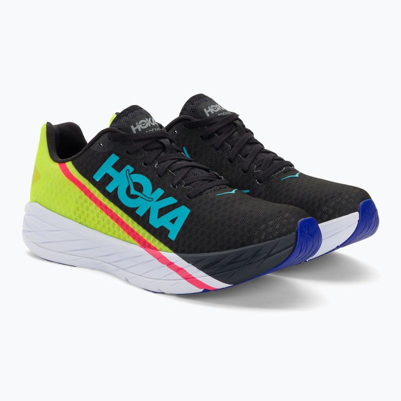 HOKA Rocket X nero/serale primula scarpa da corsa 4