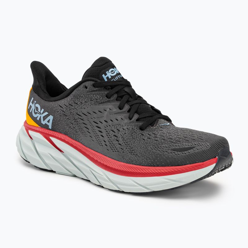 Scarpe da corsa da uomo HOKA Clifton 8 antracite/casthlerock