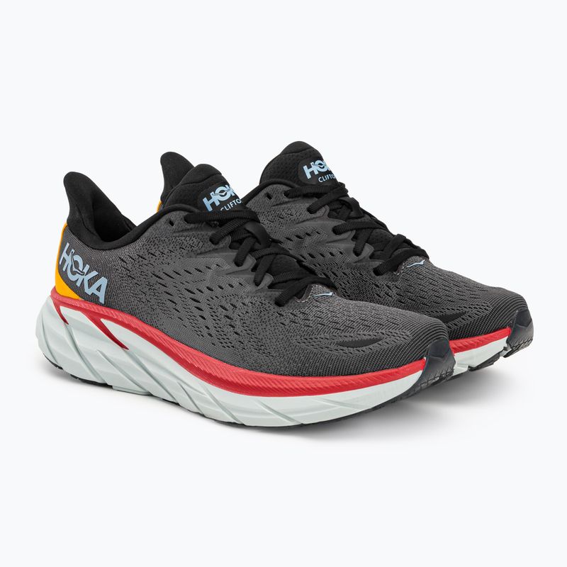 Scarpe da corsa da uomo HOKA Clifton 8 antracite/casthlerock 5