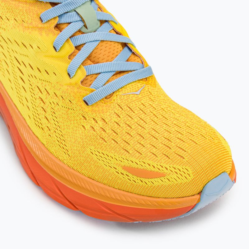 Scarpe da corsa da uomo HOKA Clifton 8, giallo radioso/mais 8