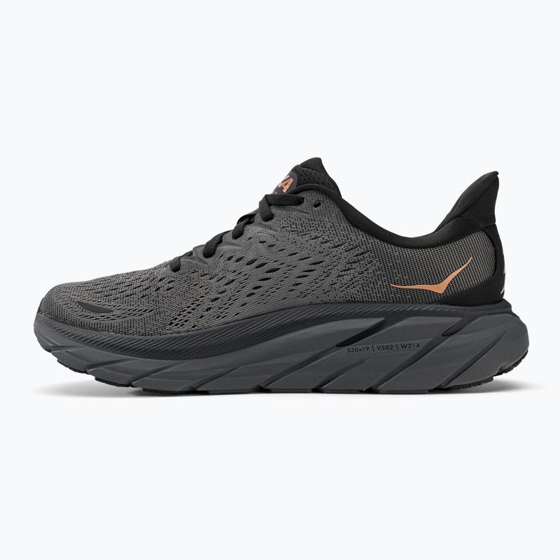 Scarpe da corsa da donna HOKA Clifton 8 antracite/rame 9