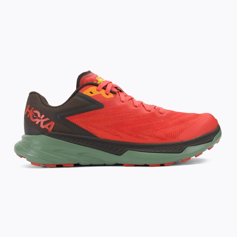 Scarpe da corsa da uomo HOKA Zinal fiesta/nero oliva 2