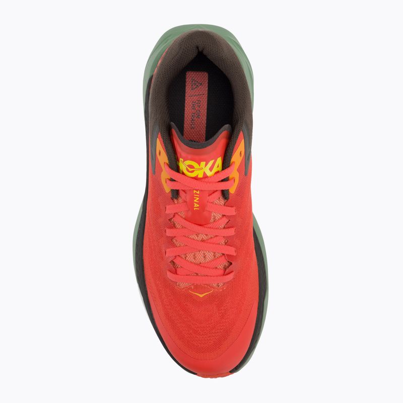 Scarpe da corsa da uomo HOKA Zinal fiesta/nero oliva 6