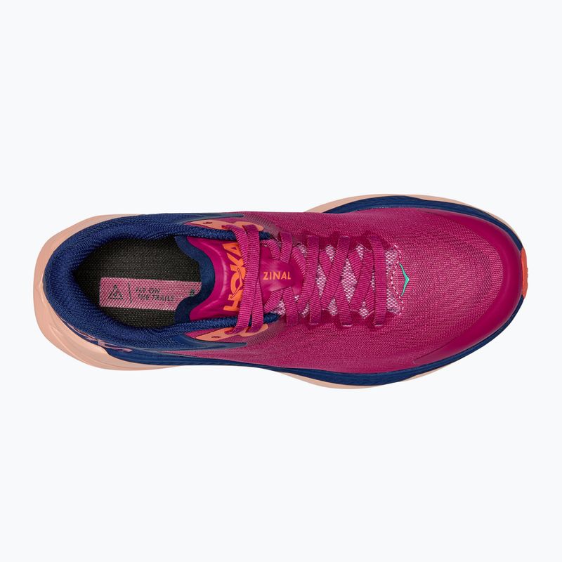 Scarpe da corsa da donna HOKA Zinal festival fucsia/blu scuro 9