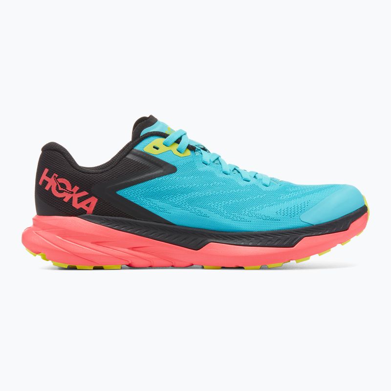 Scarpe da corsa da donna HOKA Zinal blu scuba/rosa diva 7