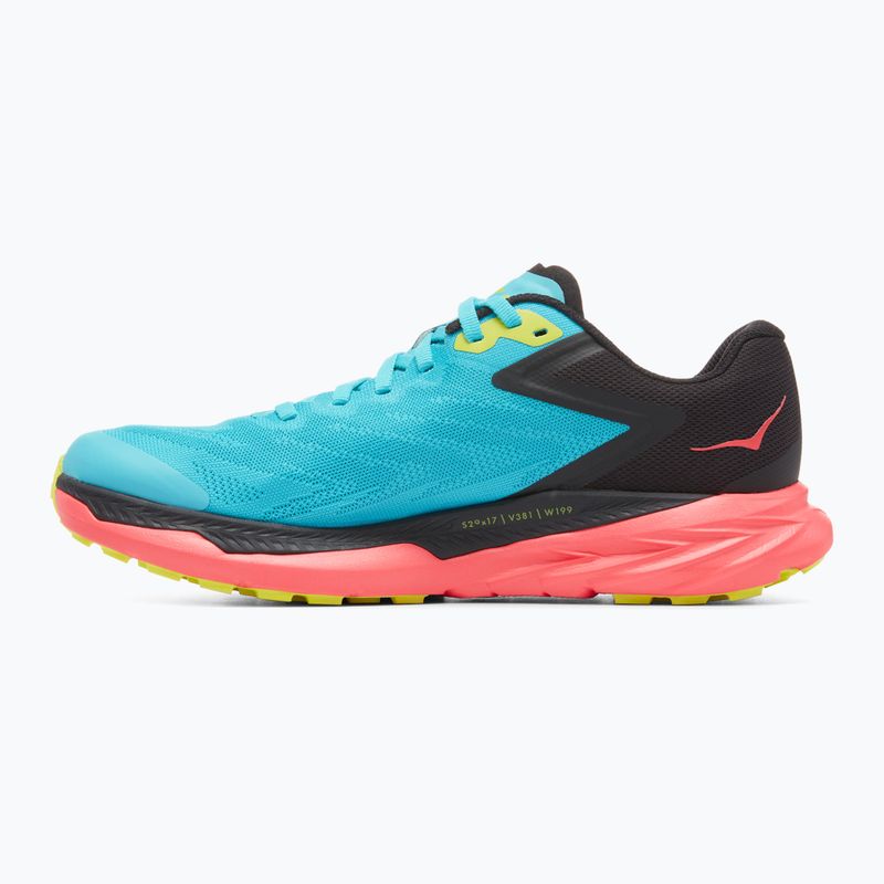 Scarpe da corsa da donna HOKA Zinal blu scuba/rosa diva 8