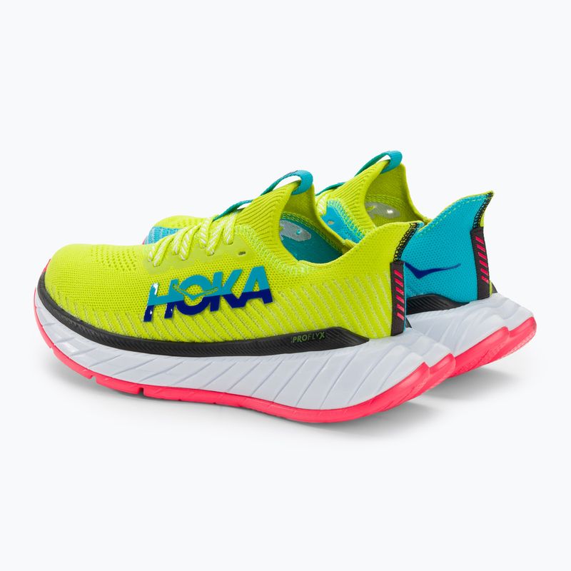 Scarpe da corsa da donna HOKA Carbon X 3 sera primula/blu scuba 3