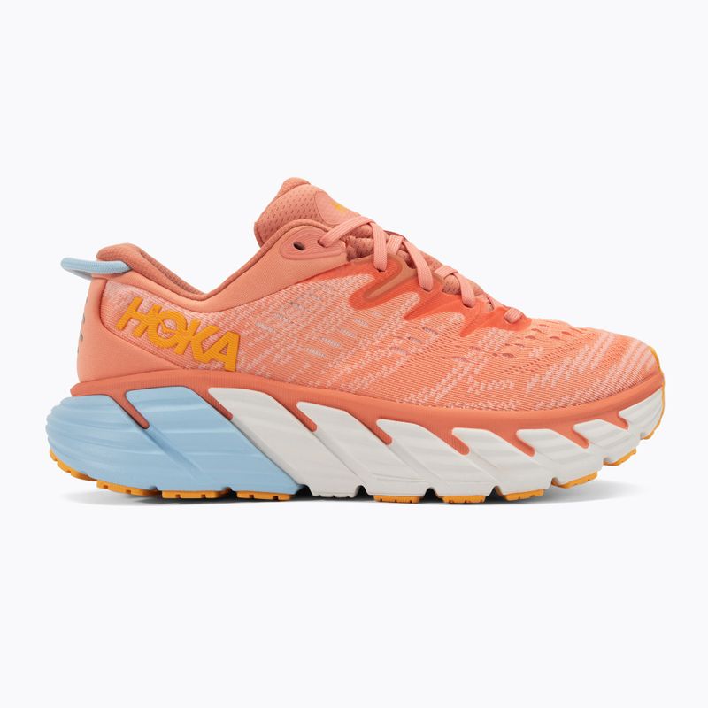 Scarpe da corsa da donna HOKA Gaviota 4 shell parfait coral/peach 2