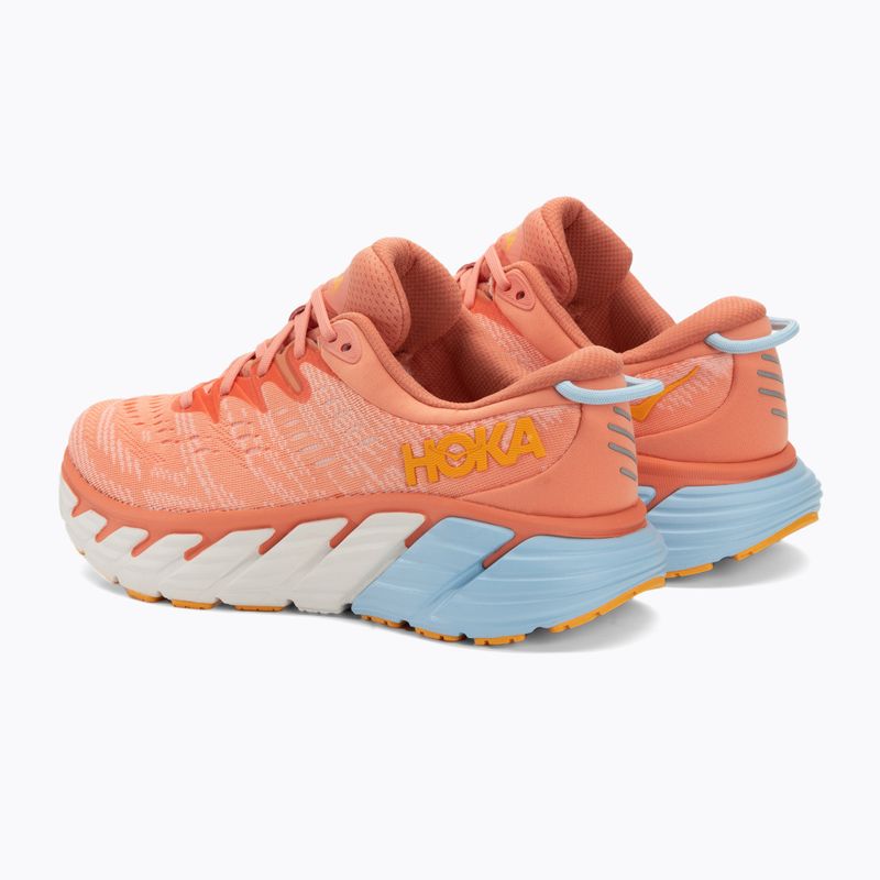 Scarpe da corsa da donna HOKA Gaviota 4 shell parfait coral/peach 3
