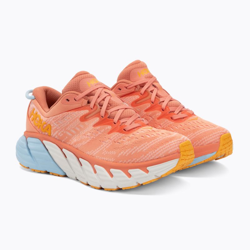 Scarpe da corsa da donna HOKA Gaviota 4 shell parfait coral/peach 4