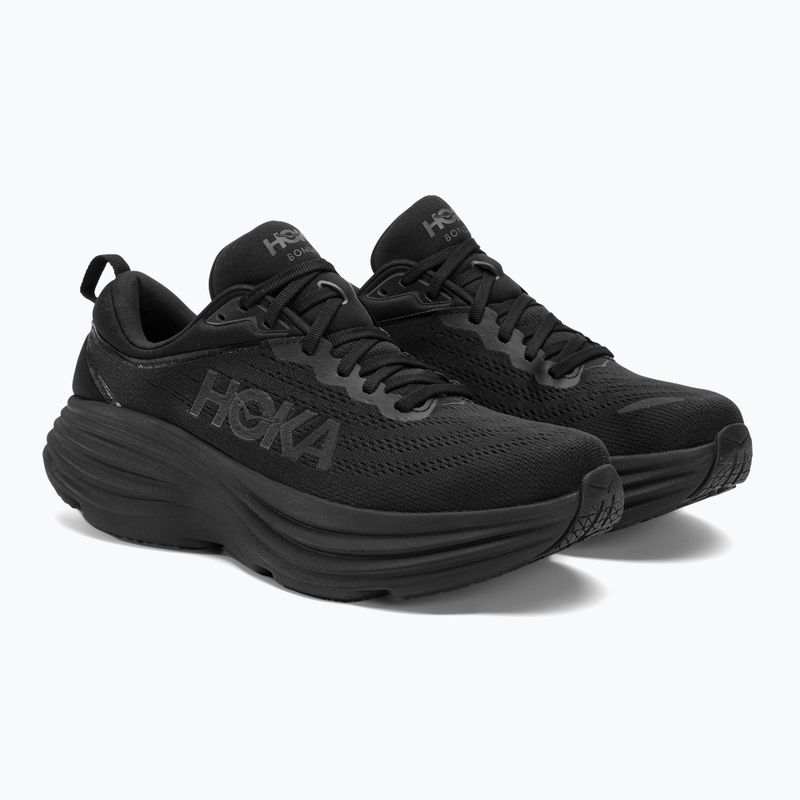 Scarpe da corsa da uomo HOKA Bondi 8 nero/nero 5