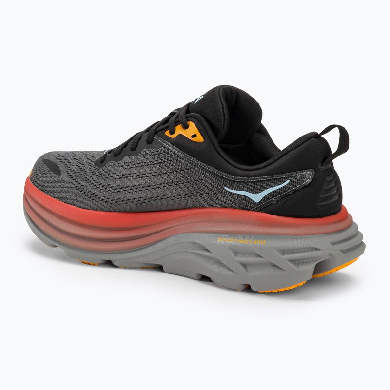 Scarpe da corsa da uomo HOKA Bondi 8 antracite/castello 3
