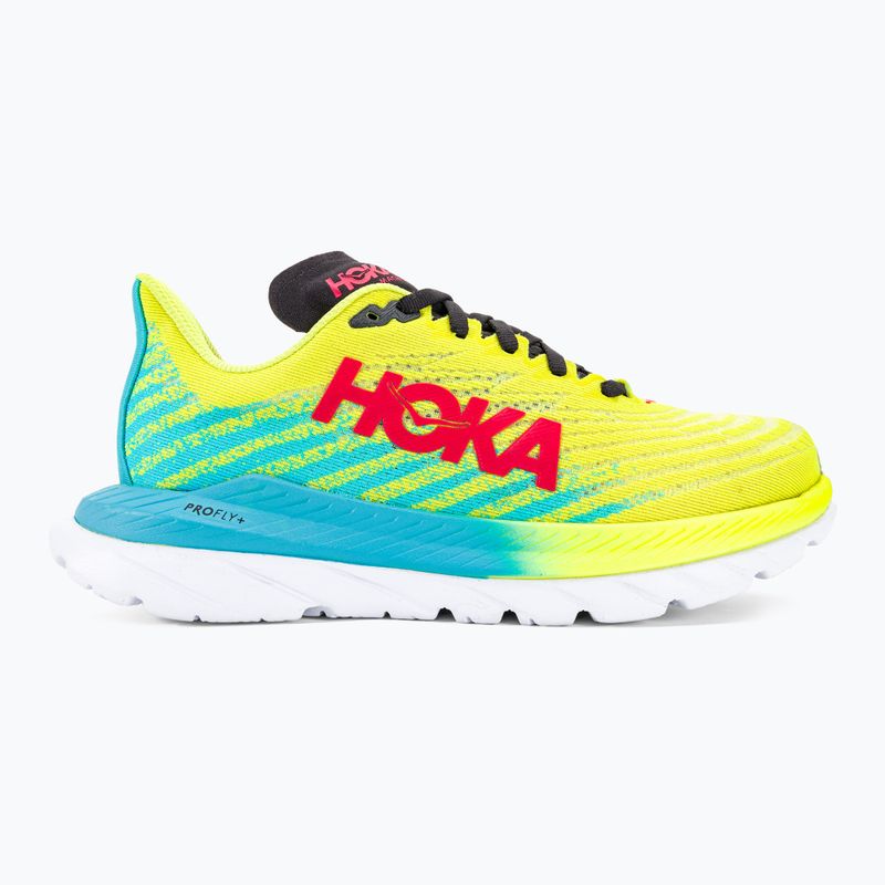 Scarpe da corsa da donna HOKA Mach 5 sera primula/blu scuba 2