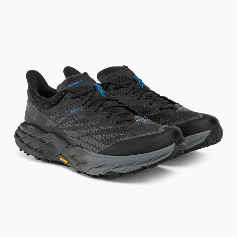 Scarpe da corsa da uomo HOKA Speedgoat 5 GTX nero/nero 4