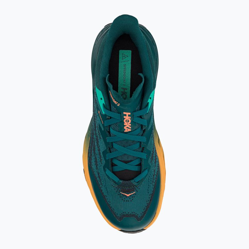 Scarpe da corsa da donna HOKA Speedgoat 5 GTX, colore verde scuro/nero 7