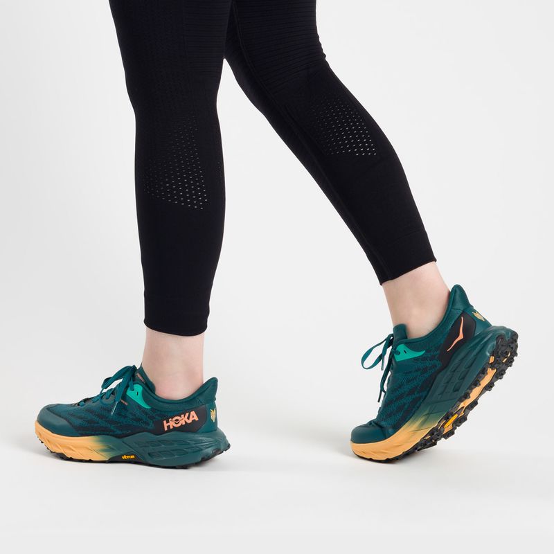 Scarpe da corsa da donna HOKA Speedgoat 5 GTX, colore verde scuro/nero 3