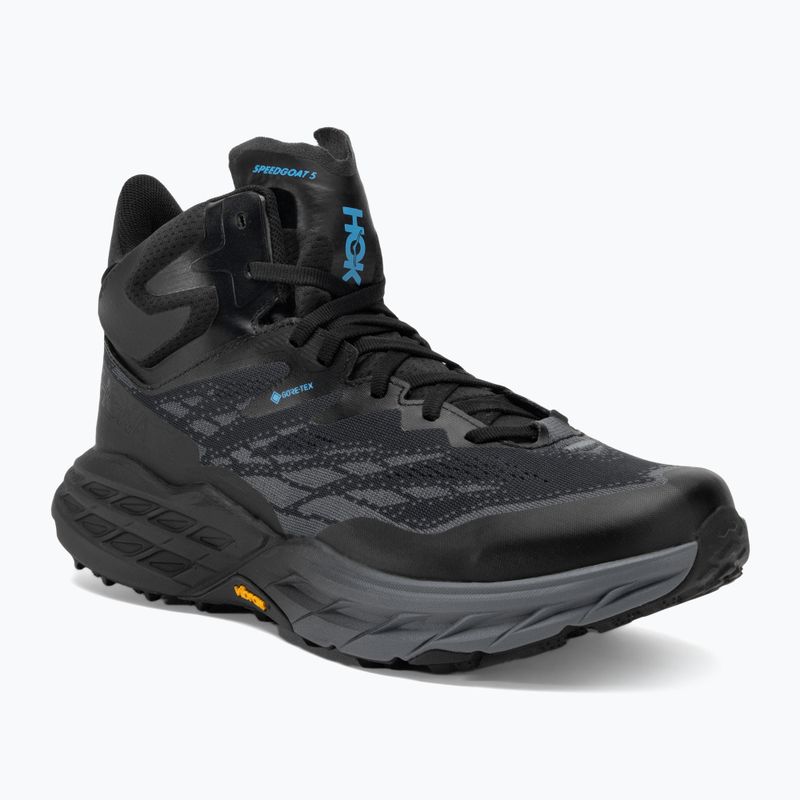 Scarpe da corsa da uomo HOKA Speedgoat 5 Mid GTX nero/nero