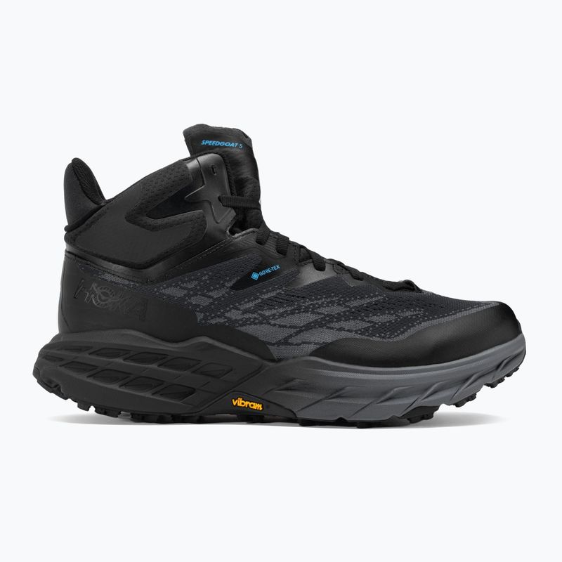 Scarpe da corsa da uomo HOKA Speedgoat 5 Mid GTX nero/nero 2