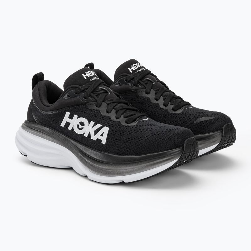 Scarpe da corsa da donna HOKA Bondi 8 nero/bianco 4