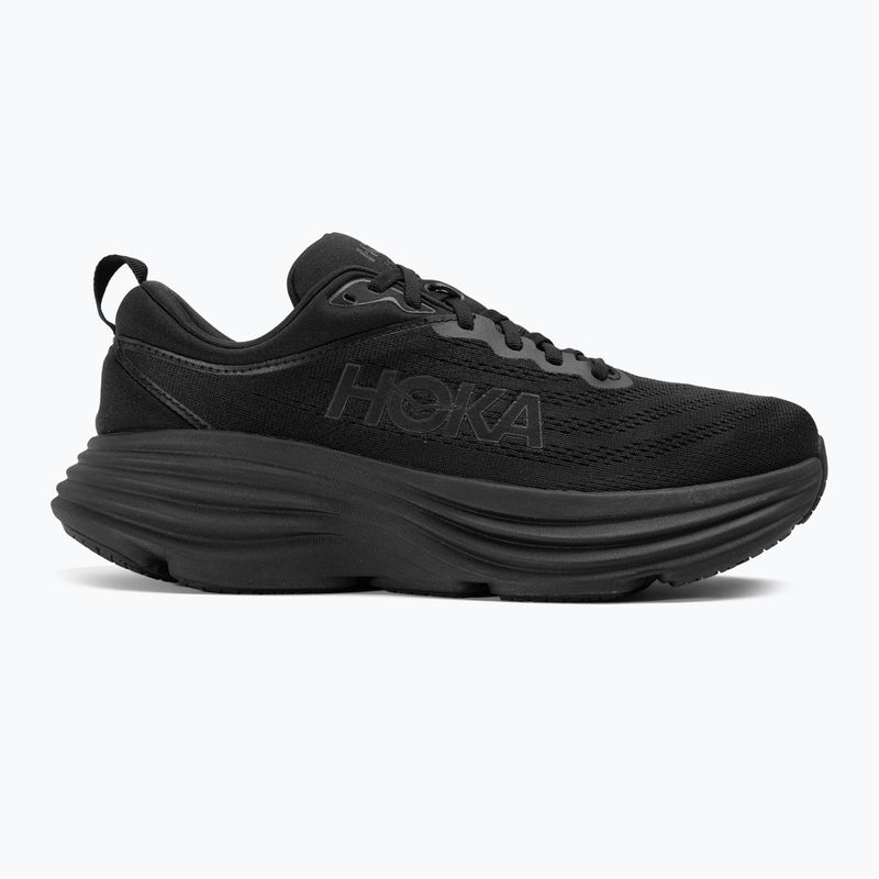 Scarpe da corsa da uomo HOKA Bondi 8 Wide nero/nero 2