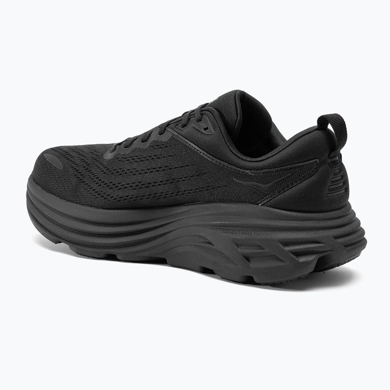 Scarpe da corsa da uomo HOKA Bondi 8 Wide nero/nero 3