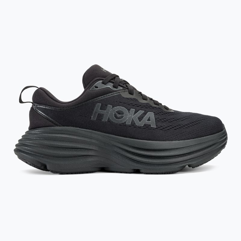 Scarpe da corsa da donna HOKA Bondi 8 Wide nero/nero 2