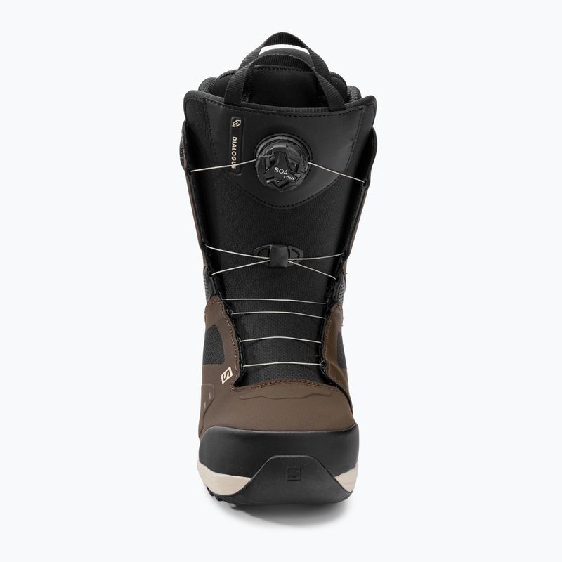 Scarponi da snowboard da uomo Salomon Dialoge Dual Boa marrone/nero/salvia 3